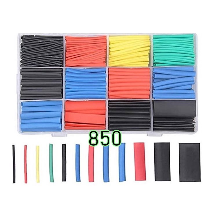 850pcs Heat Shrink Insulation Tubing Tube Wrap Sleeve Wire Connector ...