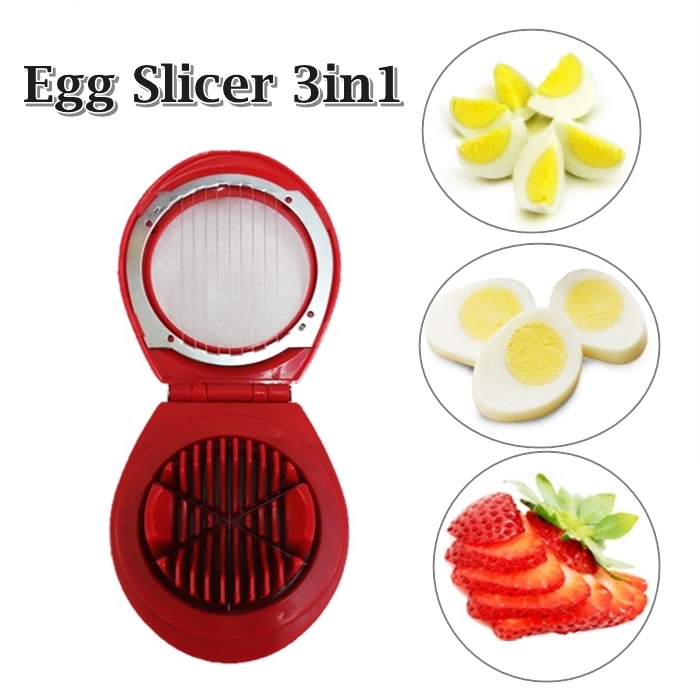 Mesen 3 PCS Cup Slicer, Egg Slicer Stainless Steel Strawberry