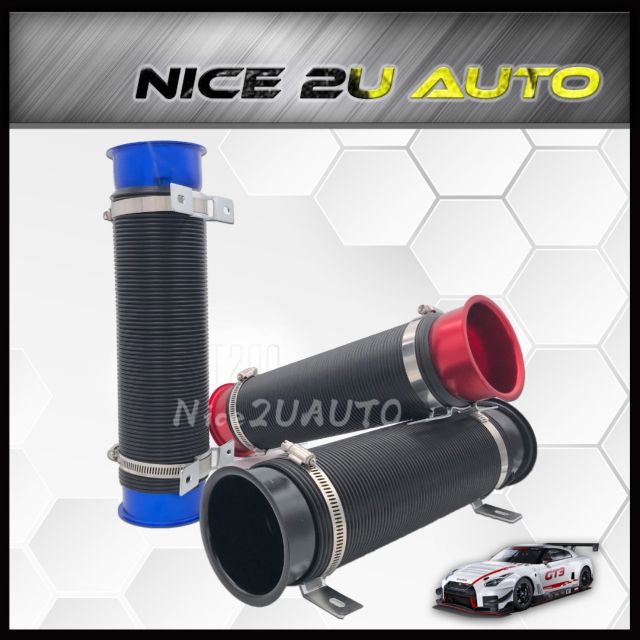 Universal 3.75mm Flexi Air Intake Induction Pipe Hose - Red/Black, UK