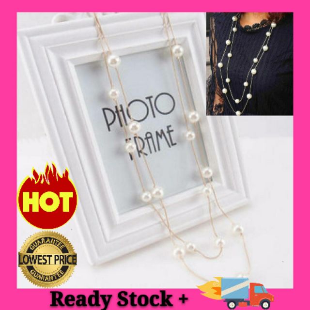🌼Rantai Leher Mutiara Hiasan Labuh🌼Korean Style Imitation Pearl ...