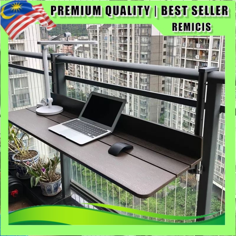 🥳READY STOCK 🥳Balcony Railing Hanging Table foldable balcony table ...