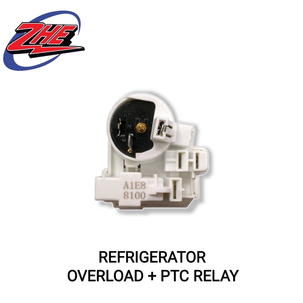 A1E8 8100 REFRIGERATOR OVERLOAD + PTC RELAY FOR ZANUSSI / ELECTROLUX