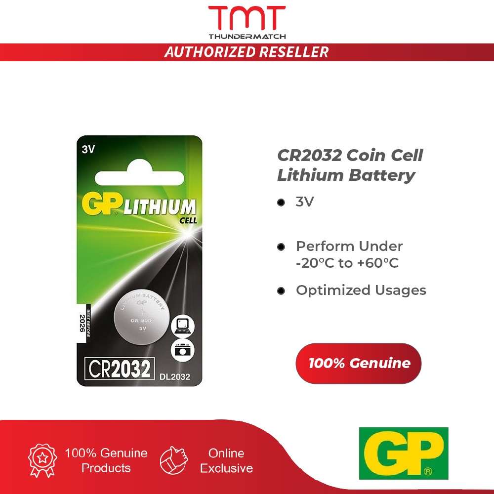 GP CR2032 Coin Cell Lithium Battery Shopee Malaysia