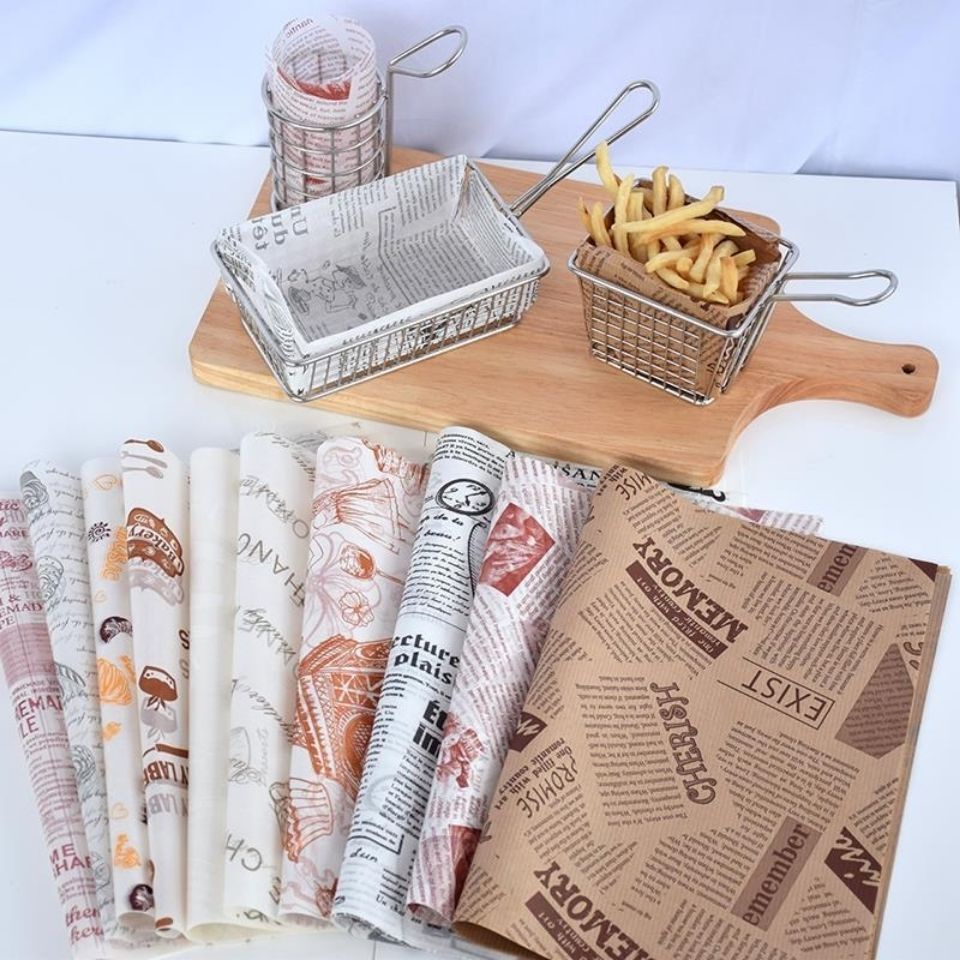 【100pc】Sandwich Wrapping Paper Kebab Wrapper Paper Burrito Wrapper
