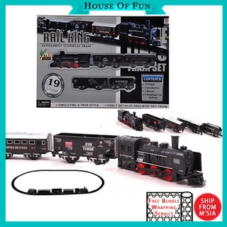 mainan Rail King TL03 Train Track Express Railway Electric Locomotive ...
