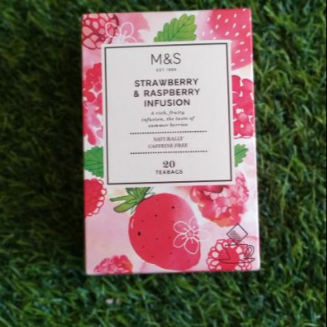 M&S Marks & Spencer Strawberry & Raspberry Infusion Teabags 20 sachets ...