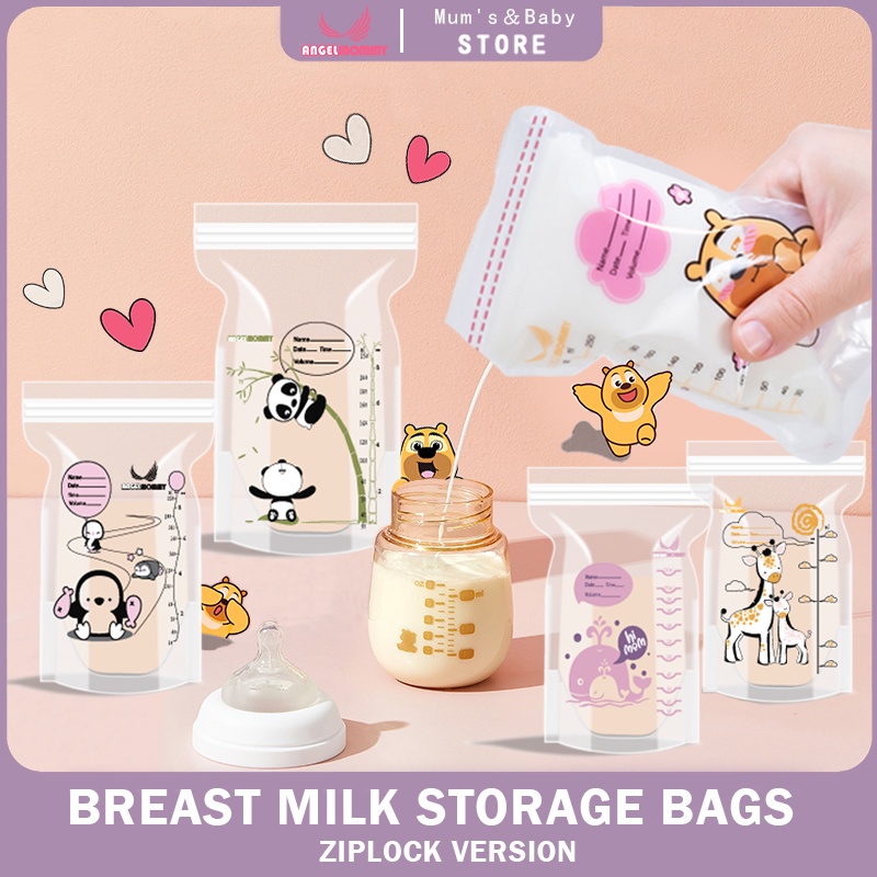 30 Pcs Breastmilk Storage Bag Double Lock 150ml/250ml bag susu breast