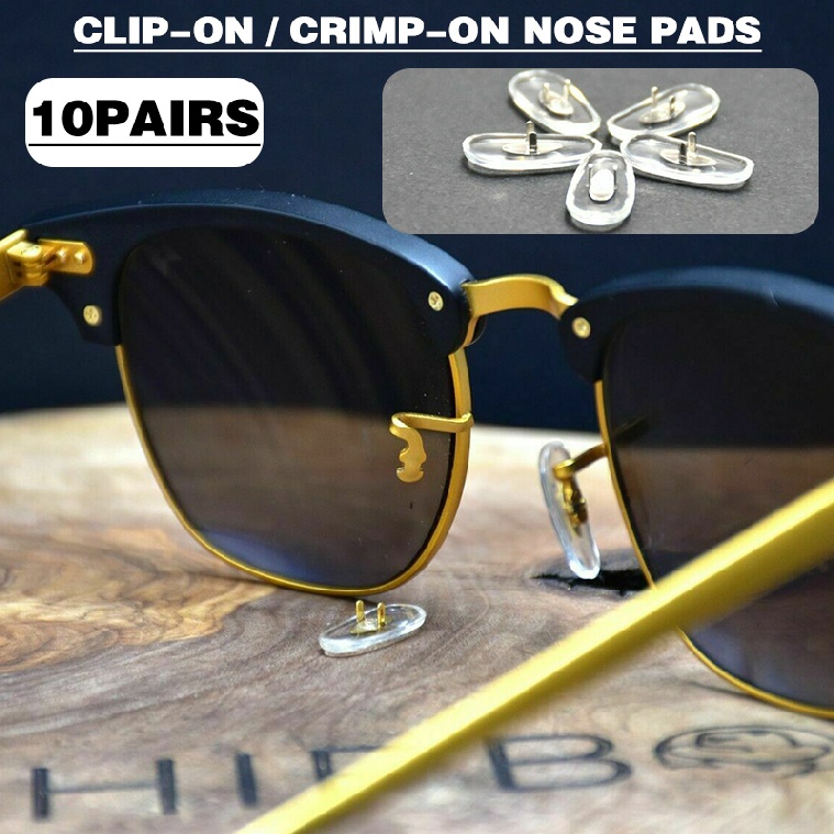 Clip on nose pads for outlet glasses