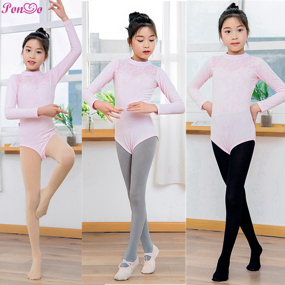 Kids Little Girls Stretch Dance Tights Casual Anti-Slip Solid Color  Leggings Footed Pantyhose 