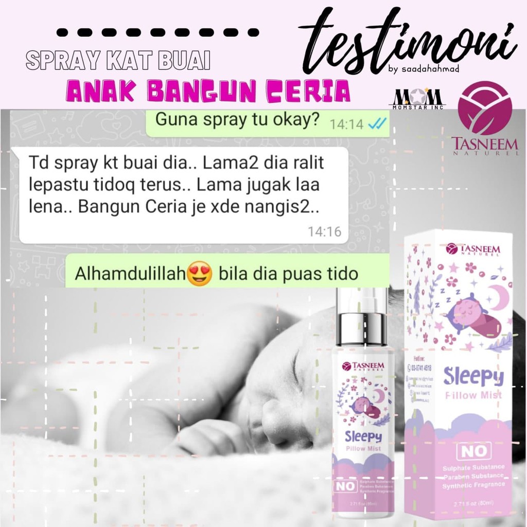 Sleepy Pillow Mist Sleepy Spray Set Tidur Lena Tasneem Naturel Shopee
