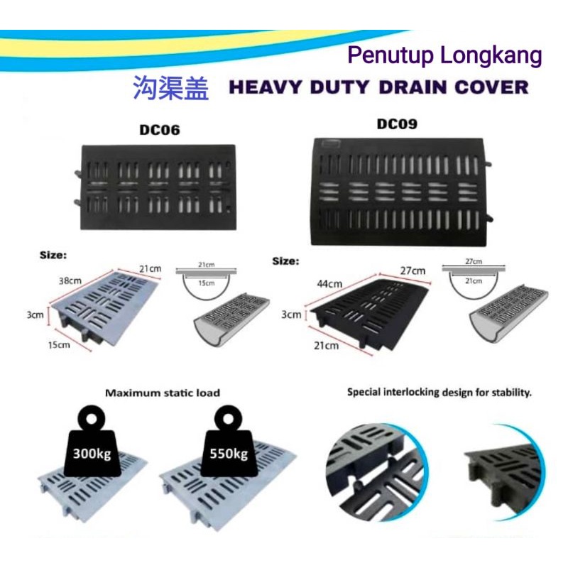 Penutup Longkang PVC Heavy Duty Drain Cover 沟渠盖 | Shopee Malaysia
