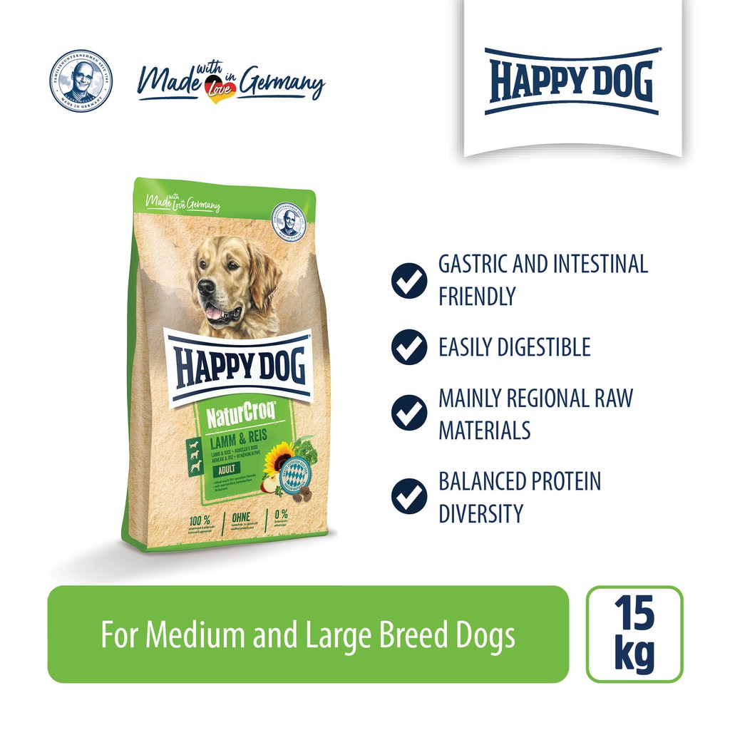 Happy dog naturcroq hot sale lamb & rice