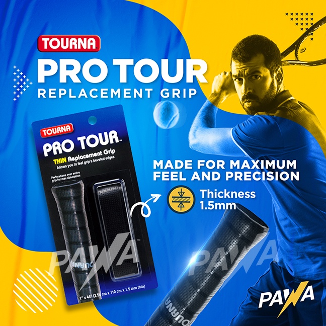  Tourna PRO Tour Grip Thin Replacement Tennis Grip 1.5