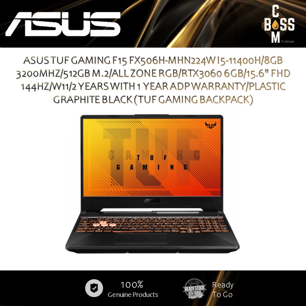 Original Asus Tuf Gaming F15 Fx506h Mhn224w I5 11400h 8gb 3200mhz