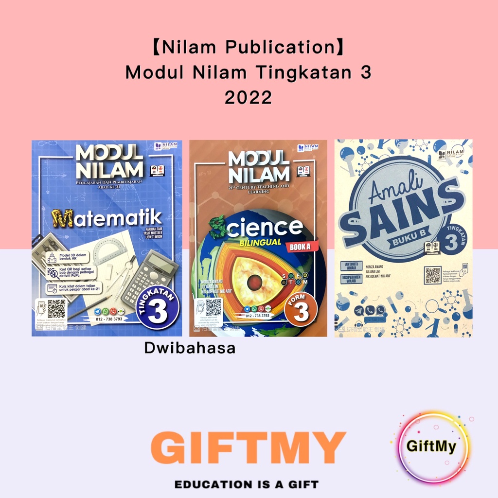【Nilam Publication】Buku Latihan: Modul Nilam Tingkatan 3 Dwibahasa 2022 ...