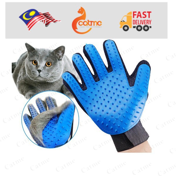Pet Grooming Glove ( Cats , Dogs , Rabbits ) Shopee Malaysia