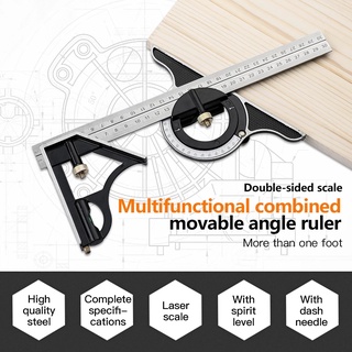 Stainless Steel Goniometro Level Tool  Ruler Square School Supplies -  3pcs/set - Aliexpress