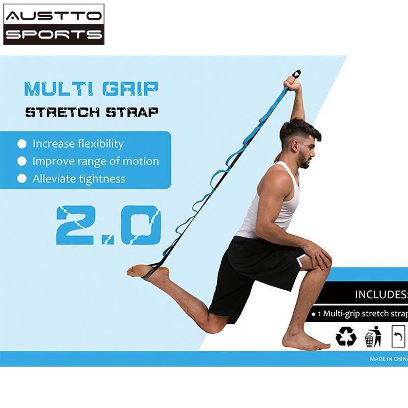 Austto 8 Loops Stretch Strap Non Elastic Band Perfect Exercise and Physical Therapy Belt Stretching Strap for PT Physical Therapy Yoga Pilates Dance Rehab Shopee Malaysia