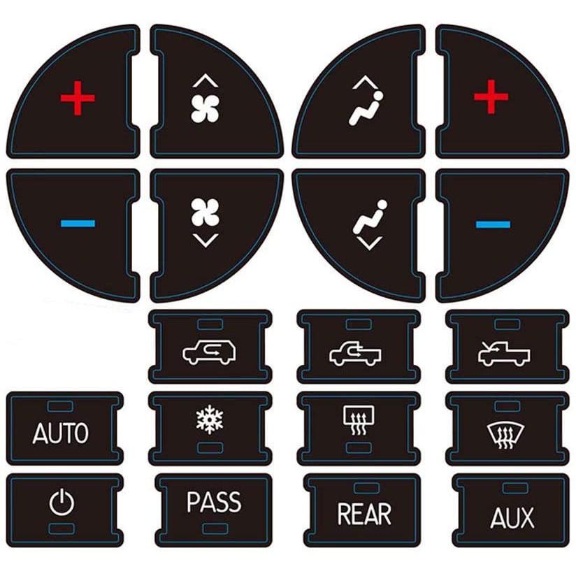 GM Chevy Chevrolet GMC Button Decals Stickers Climate Control A/C JG