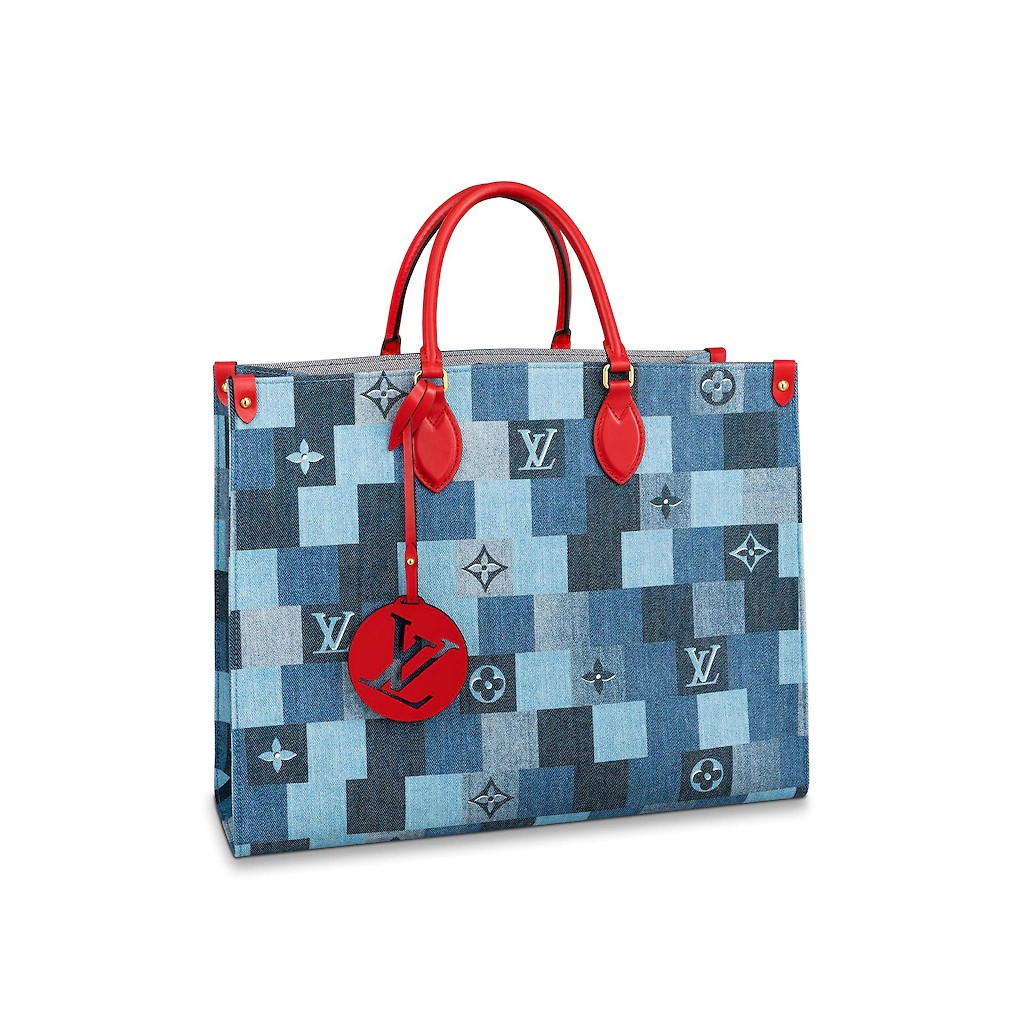 Louis Vuitton Neverfull MM Patchwork Monogram Denim Bag