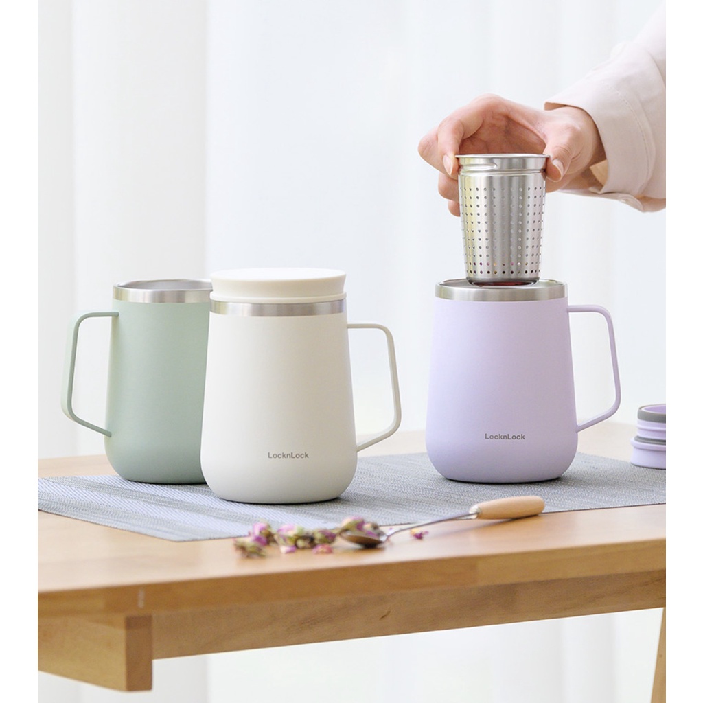 [LocknLock] Metro Tea Mug 400ml Teapot+Mug Double Vacuum Insulation ...