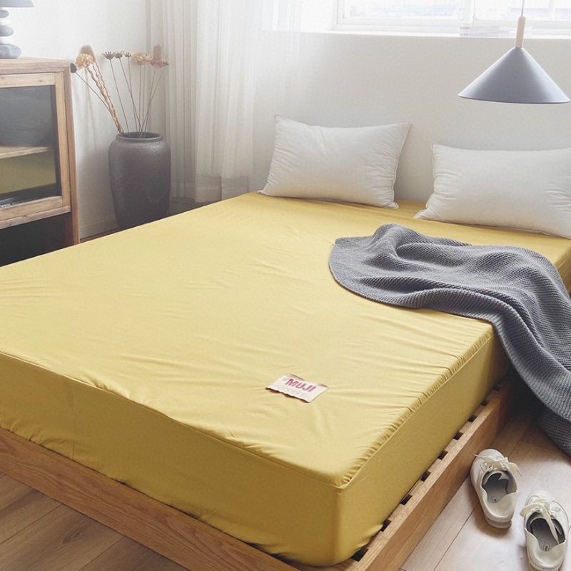 Muji Japanese Style BedSheet Premium Bedsheet Bedding Queen Size Fitted