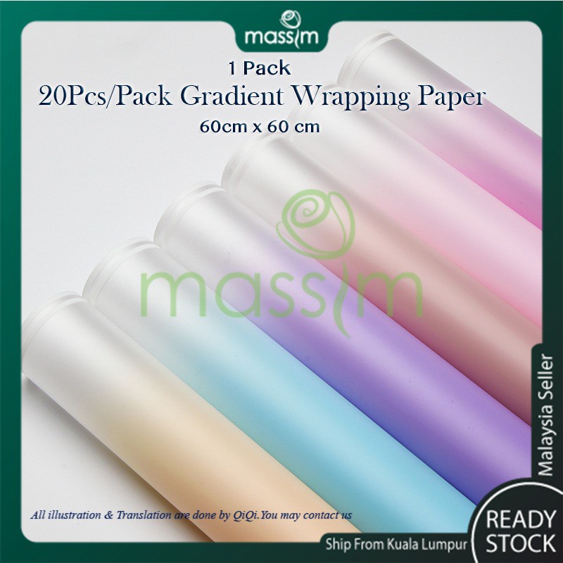 Plastic Waterproof Flower Wrapping Paper