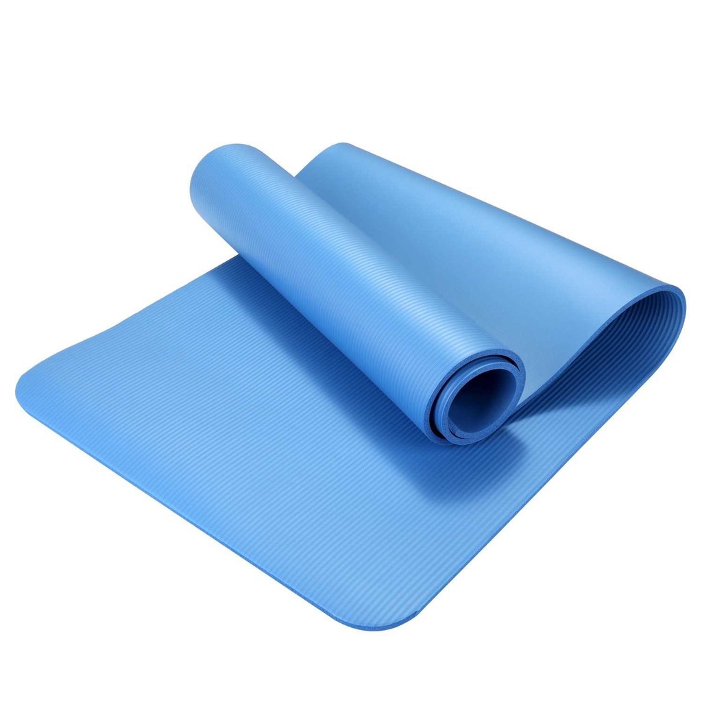 Ecofriendly and Tasteless NBR Yoga Mat Situp Yoga Mat (Blue) Shopee