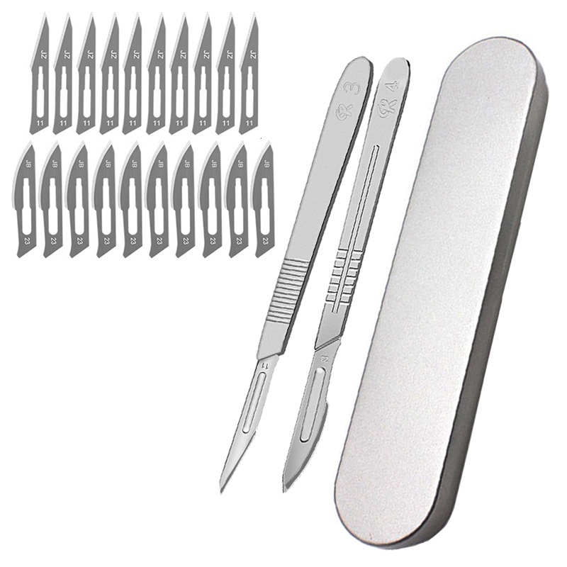 ABMRO Stainless Steel Carving Metal Sterile Scalpel Blades handle 11