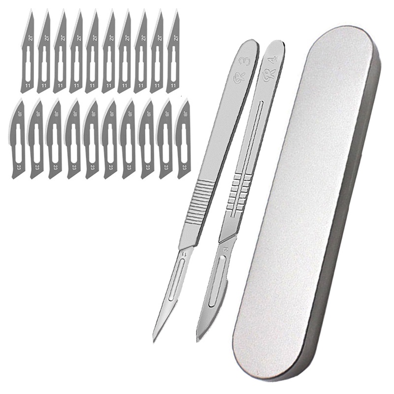 Abmro Stainless Steel Carving Metal Sterile Scalpel Blades Handle 11 23 Engraving Craft Knive 3887