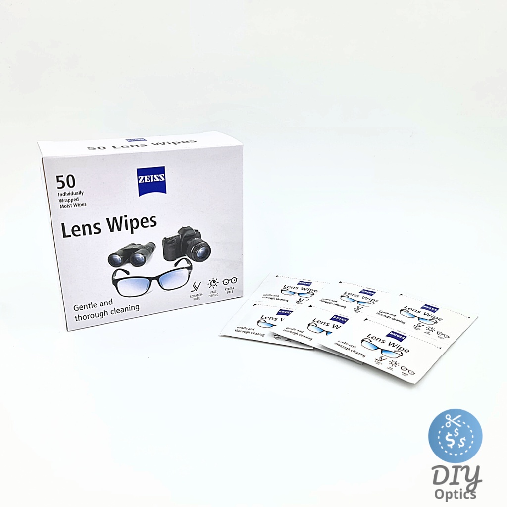 ZEISS Lens Wipes Premoisten Alcohol Formula Disposable Lens Wipes (50
