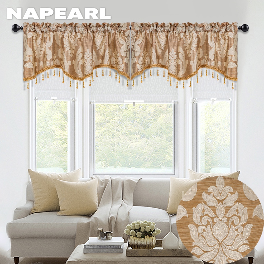NAPEARL Modern Home Decor Multicolor Printed Beaded Curtain Head Living ...
