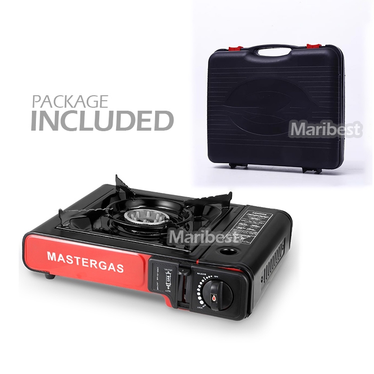 Outdoor Mini Stove Portable Butane Gas Burner with Carrying Case For
