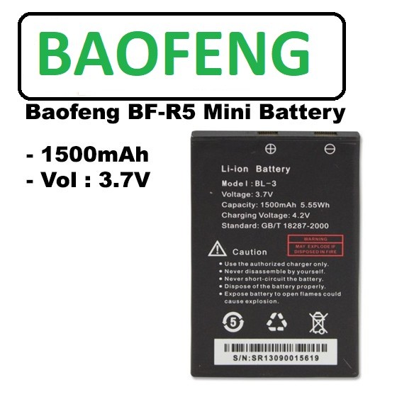 Baofeng BF R5 mini Original Battery 1500mAh | Shopee Malaysia