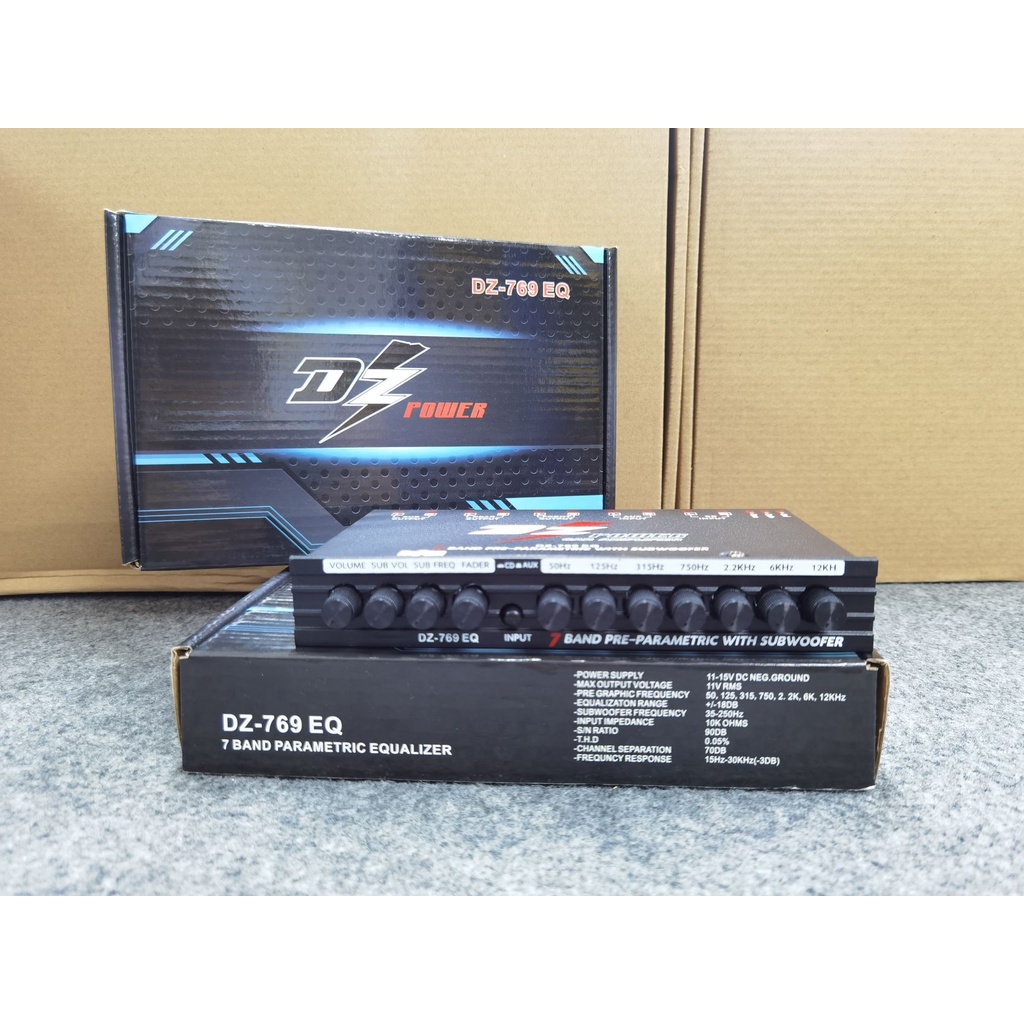 DZ Power Pre-amp 7BAND Parametric Equalizer DZ-769EQ Car Audio System ...