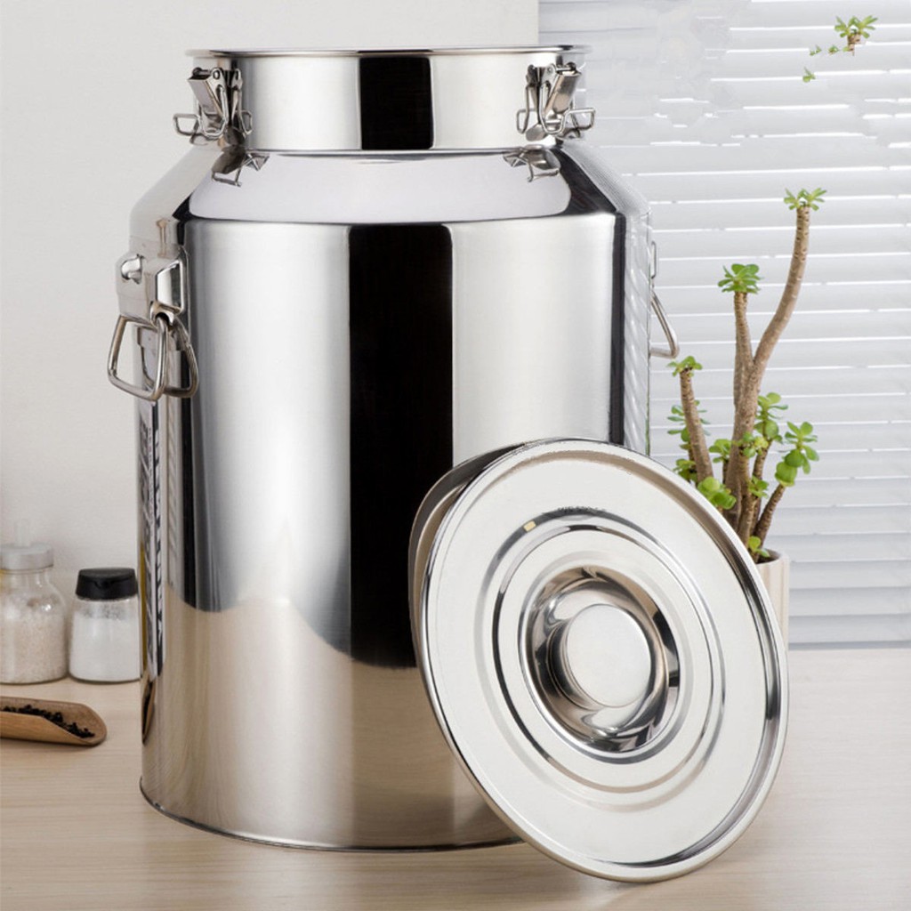 (MULTIPLE SIZE) Super Huge 304 Stainless Steel Milk Can Wine Pail ...
