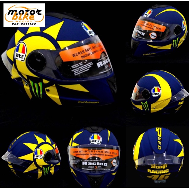 Full Face Helmet 2-Layer Glasses | Shopee Malaysia