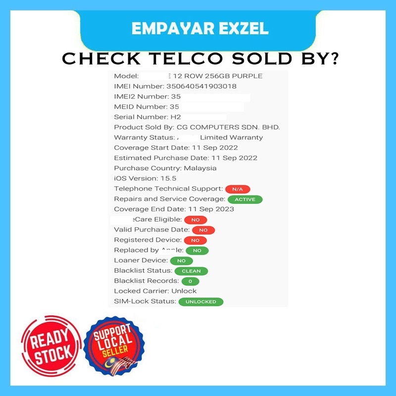 CHECK TELCO SET MALAYSIA SERVICE SOLD BY? (NO ANDROID)! | Shopee Malaysia