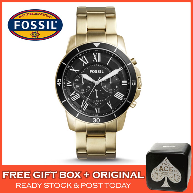 Original Fossil FS5267 Grant Sport Chronograph Black Dial Men Watch Jam Tangan Lelaki Shopee Malaysia