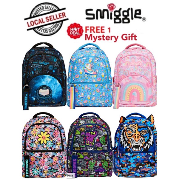 Smiggle new design school bag Backpack, beg sekolah smiggle original ...