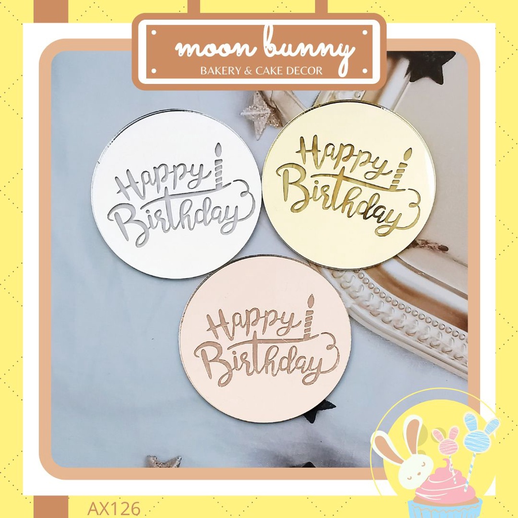 Mini Happy Birthday Cupcake Topper Small Birthday Cake Topper ...