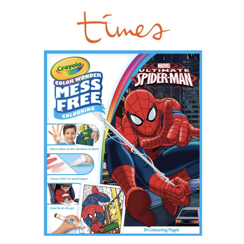 Crayola Color Wonder Mess Free Coloring Spiderman (18 Coloring Pages ...