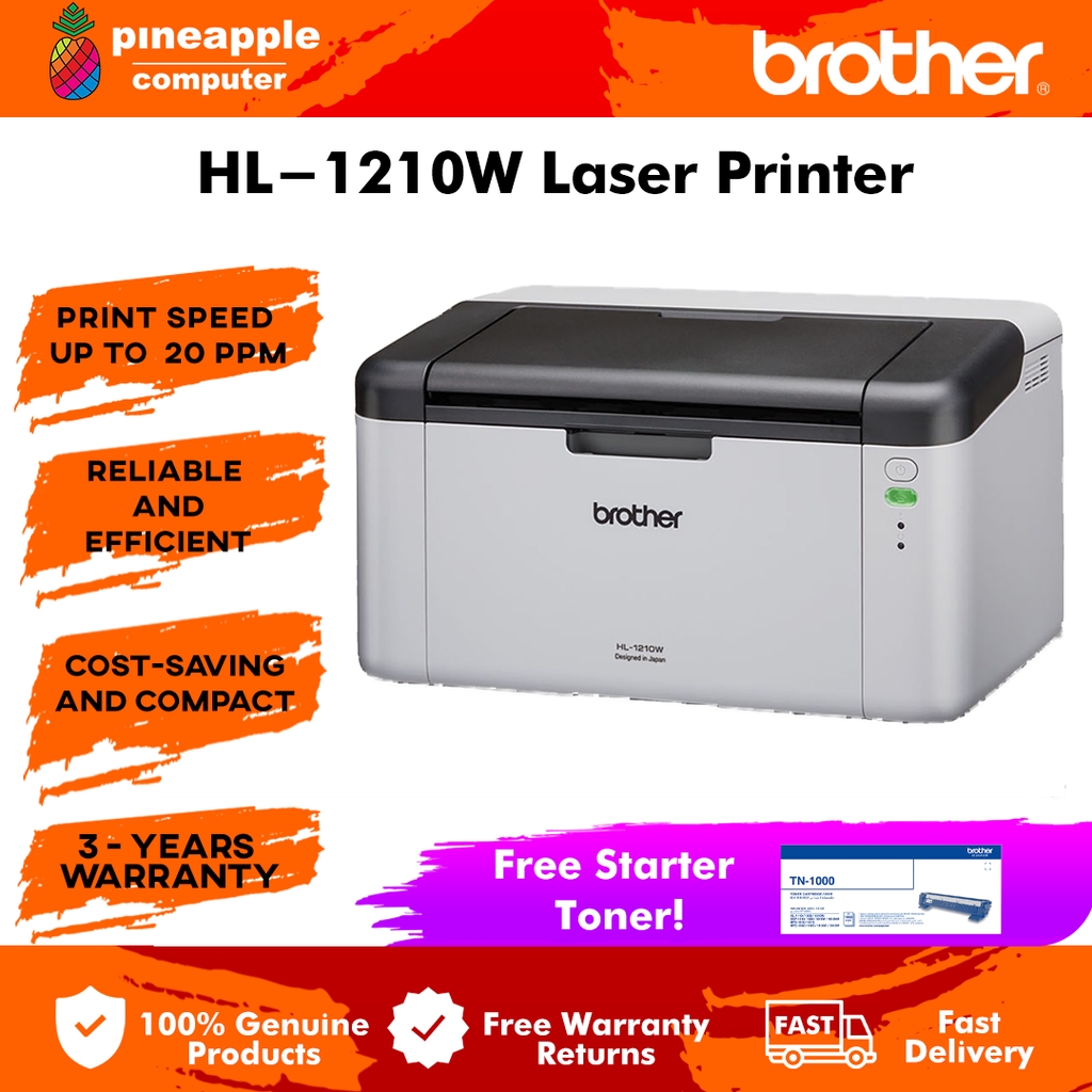 Brother Hl 1210w Laser Wireless Printer Printwifi Shopee Malaysia 5513