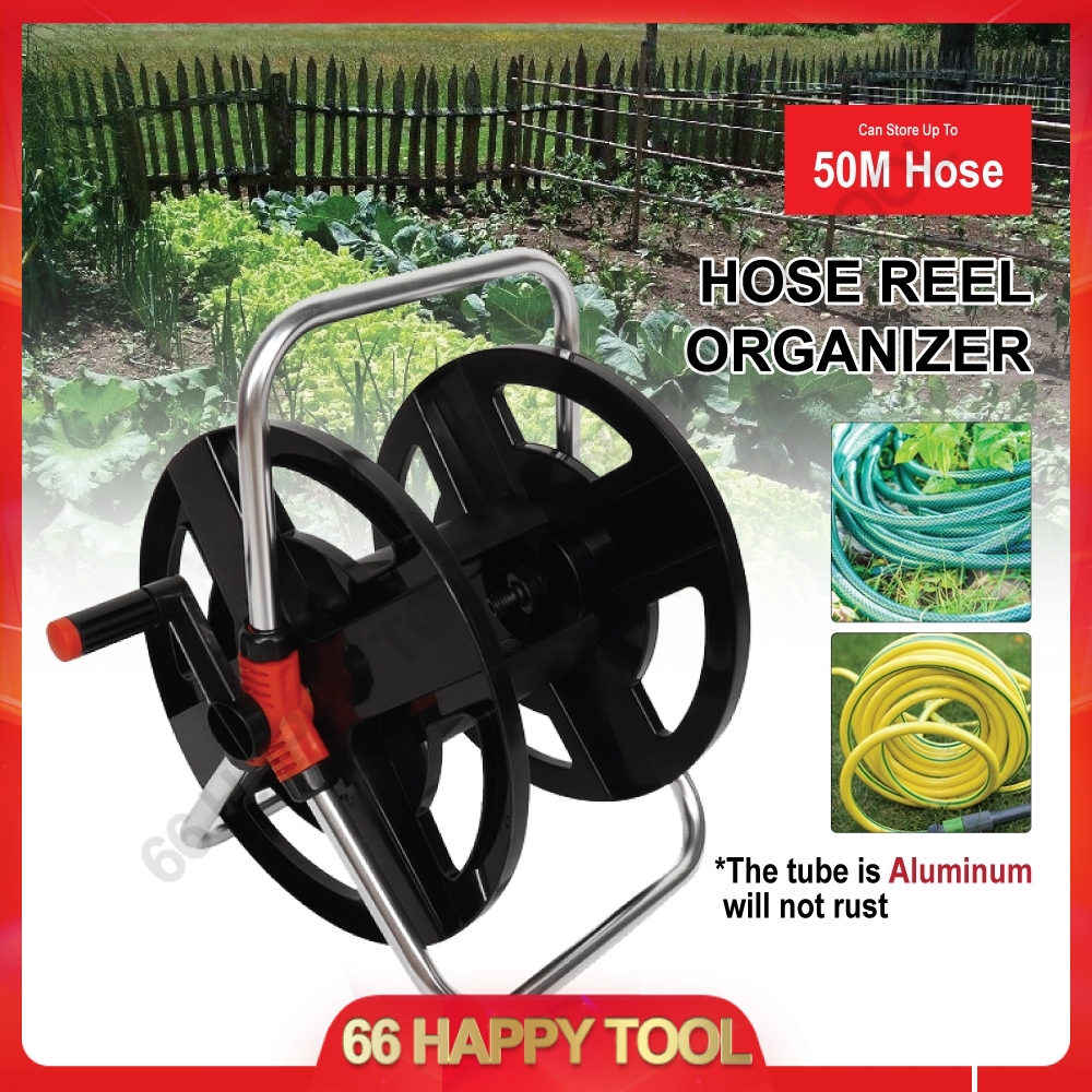 Portable Garden Hose Reel Organizer 50m Aluminium Tubes Ready Stock ...