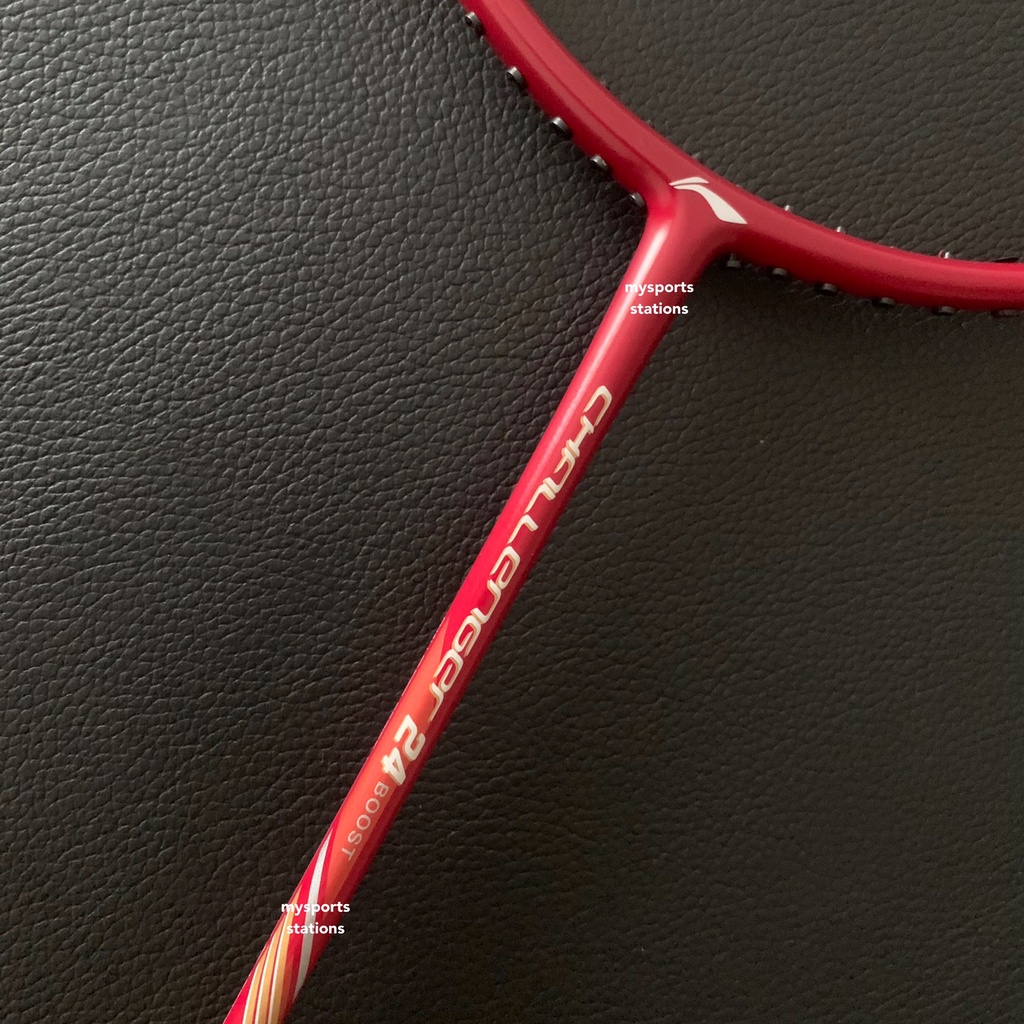 LI-NING Challenger 24 Boost 4UG6 (For Smash) Red-Black Badminton Racket ...