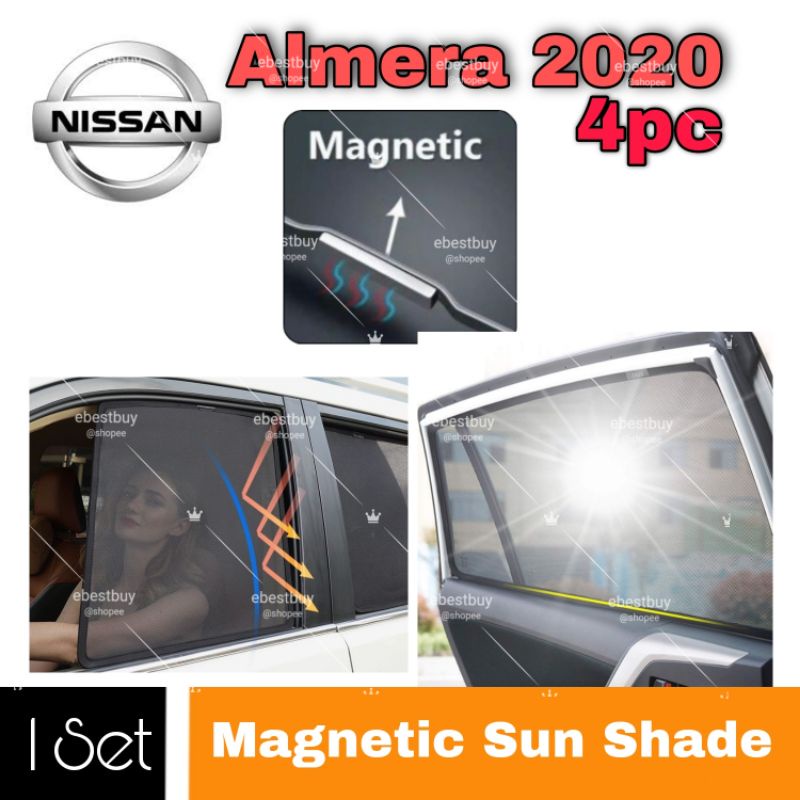 Magnetic Sunshade Nissan Almera sylphy xtrail navara xtrail livina ...