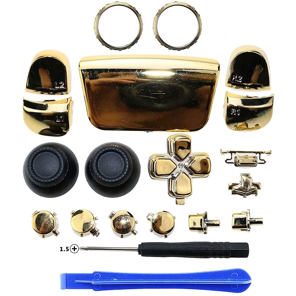 Chrome ABXY Dpad Triggers Buttons Replacement Button Mod Kit +Accent ...