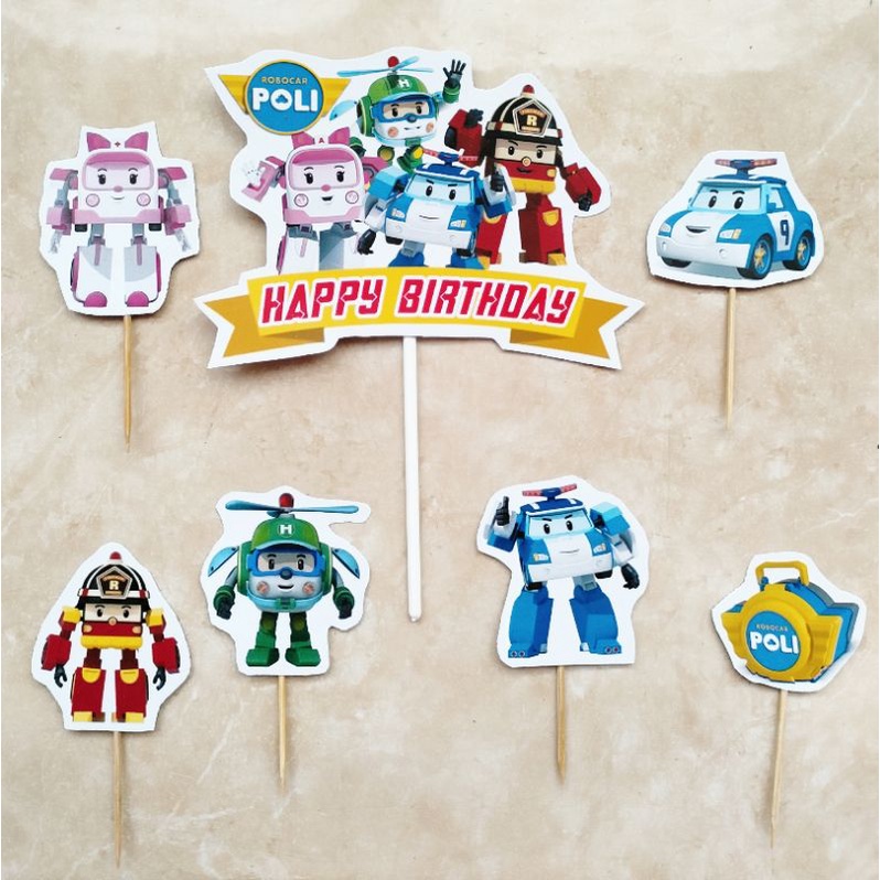 Cake topper Skewer birthday cake Decoration happy birthday Character ...