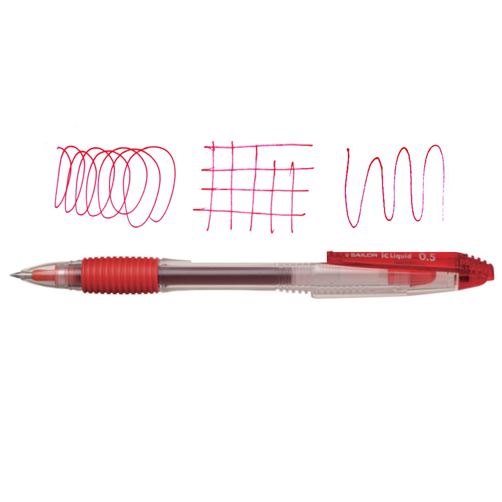 Ic Liquid Color Drawing Gel Pen Ballpoint Pen Pen 0.5 Red | Shopee Malaysia