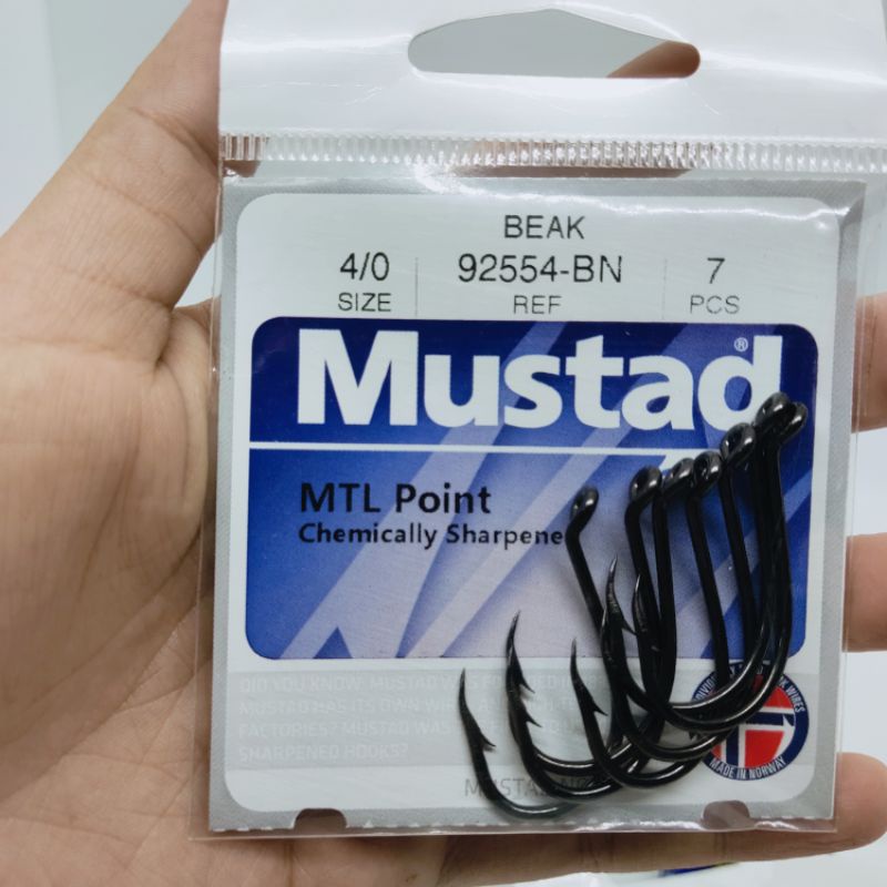 Mustad 92554-BN BEAK MTL POINT mustad hook | Shopee Malaysia
